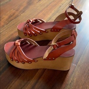 Barely used Isabel marant etoile wooden platforms